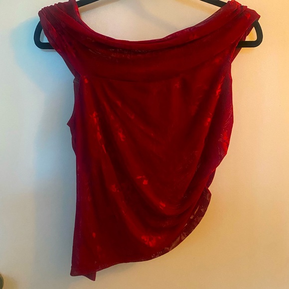 Red Off the Shoulder Top - Selfie Leslie - Picture 1 of 2